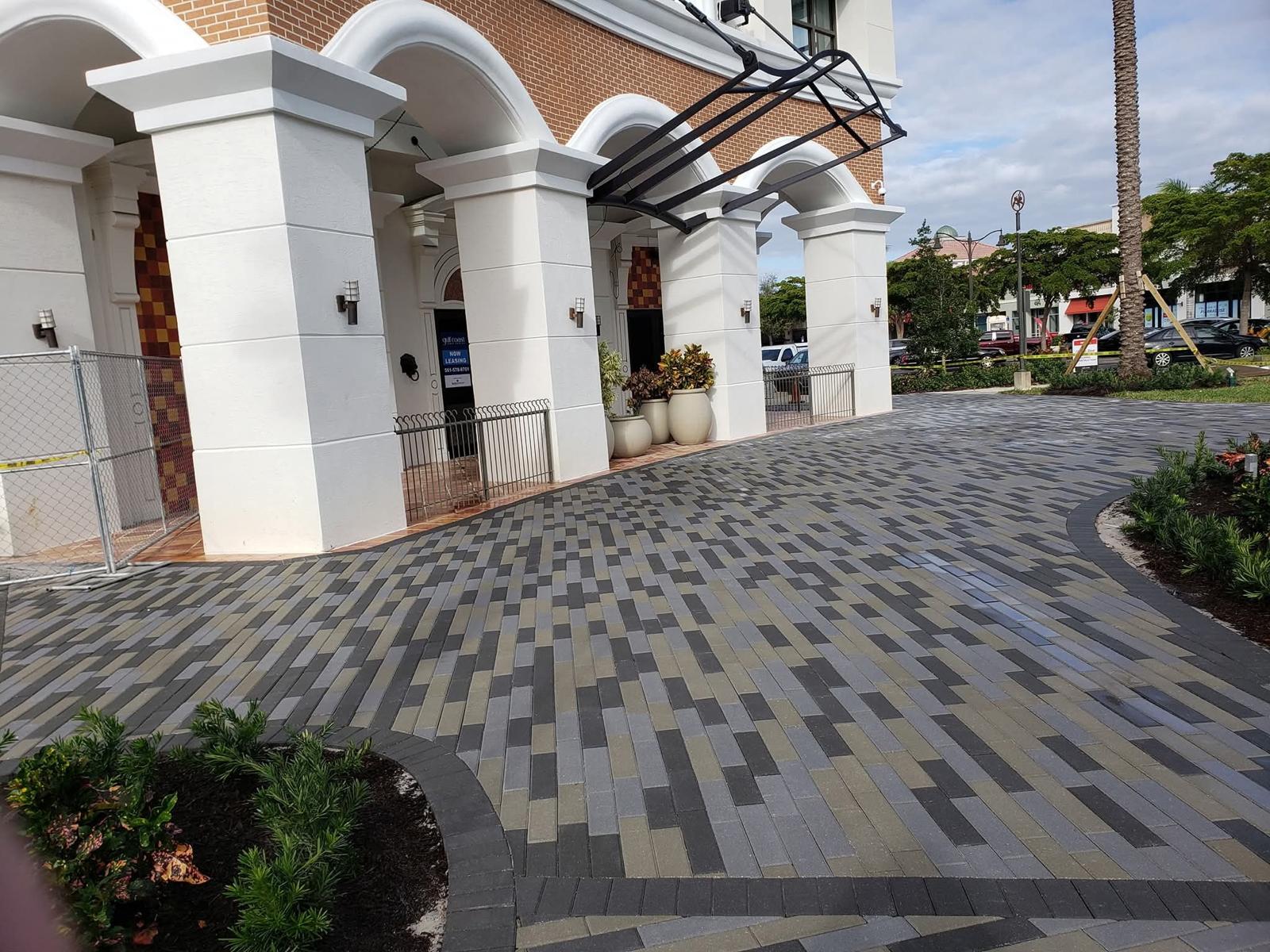 Finished concrete driveway at a residential property in Southwest Florida